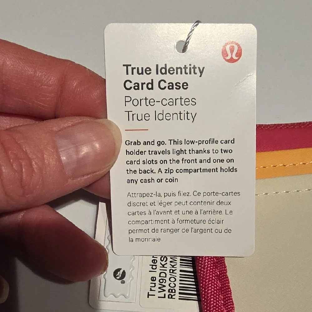 Lululemon Athletica Pink and Cream Card Holder